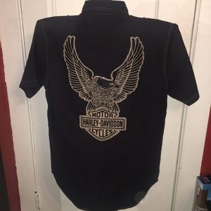 NWT Harley Davidson M work shirt embroidered
